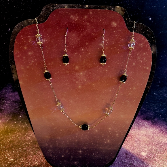 Sterling Silver Quartz Necklace and Earings - Picture 2 of 4